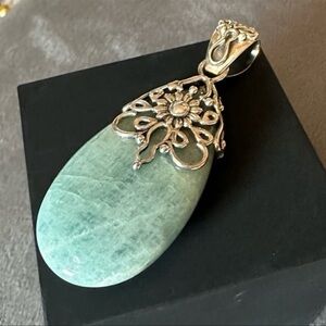 Doug Paulus Aquamarine Sterling Silver LARGE Pendant